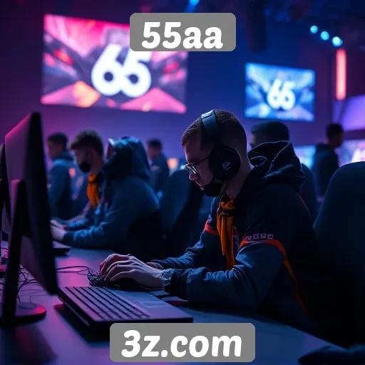 Como o 55aa se destaca em eventos de eSports